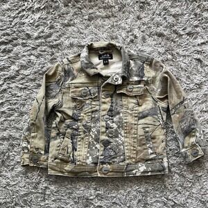 Kids OPS Denim Jacket Camo Size 3-4